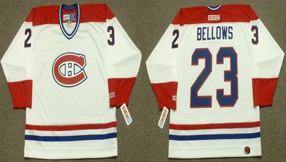 2019 Men Montreal Canadiens #23 Bellows White CCM NHL jerseys->montreal canadiens->NHL Jersey